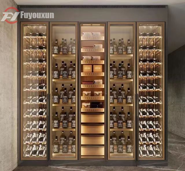 stainless  steel liquor cabinet